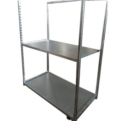 China Solid Galvanized Flatbed Storage Cart Flatbed Trolley for sale