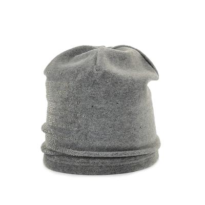 China Wholesale China factory COMMON fashion shinning studs adult 4 way stretch fleece beanie for sale