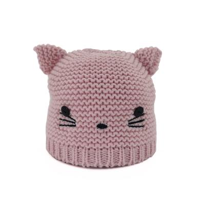 China JOINT Custom Knit Hat Cat Embroidered Children's Animal Knitting Hat for sale