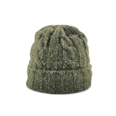 China COMMON Adult Keep Warm Snowflake Mohair Knit Winter Hats Turned Brim for sale