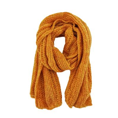 China Eco-friendly knitted warm scarf women winter scarf women mohair winter scarf many colors for sale