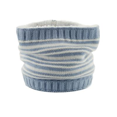 China Natural Popular Striped Acrylic Yarn Knitted Kids Neck Warmer Velveteen Striping To Keep Warmer Winter Scarf for sale