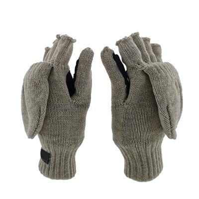 China Winter Comfortable Mittens Wholesale Thinsulate Scratching Magical Knitted Half Finger Computer Workers Mitt for sale