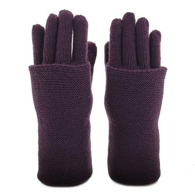 China Striped Ladies Winter Gloves Fashion Acrylic Knitted Gloves Winter Women Warm Gloves for sale