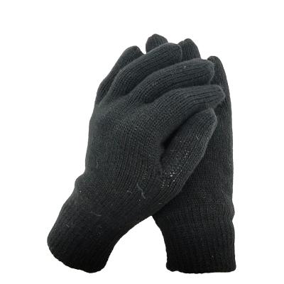 China Women Single Gloves Winter Acrylic 3M Thinsulate Lining Knitted Simple Style for sale