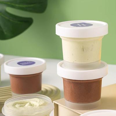 China Manufacturer of 100, 200ml green tea avocado ice cream mousse cup frosted cream snow grass mud film cans for sale