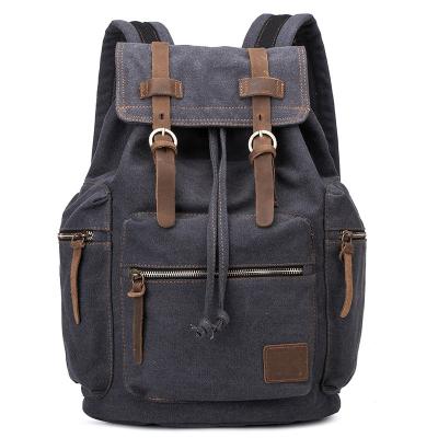 China Multifunctional Vintage Backpack Men's Vintage Large Capacity Canvas Bag School Bag Leisure Business Travel Computer Backpack New for sale