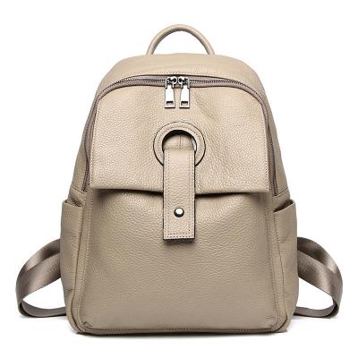 China Korean New Fashionable Double Shoulder Bag Multifunctional Women's Schoolbag With College Student Solid Leather Women's Bag Backpack for sale