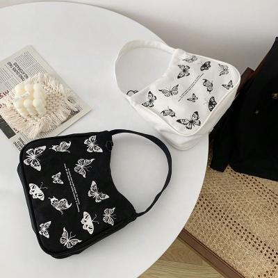 China Fashion New Design Print Street Lady Girl Animal Canvas Money Clip Women Mini Single Shoulder Bag for sale