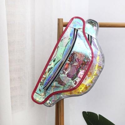 China Wholesale Fashion Waterproof Women Laser PVC Cartoon Children Kids Pussy Holographic Waist Bag for sale