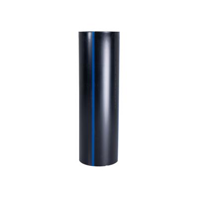 China Water Supply 225mm PN2.0MPa SDR9 HDPE Pipe Black Plastic Pipe With Blue Stripe for sale