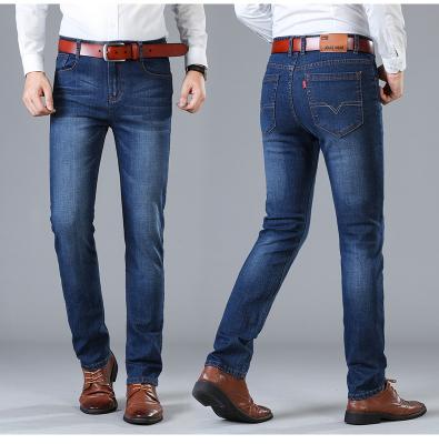 China Breathable Wholesale Cotton Jeans Stretch Denim Pants Vintage Straight Light Blue Strong Pants For Men for sale