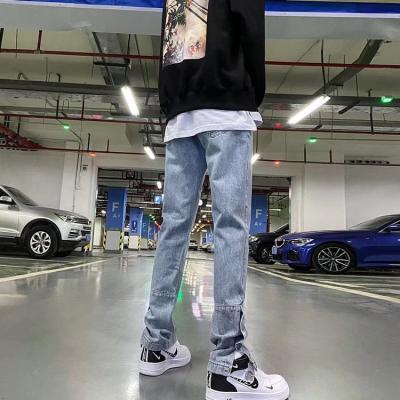 China 2022 custom made factory jeans men breathable second hand straight loose stacked rocket jeans men for sale