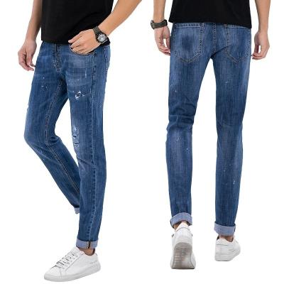 China Wholesale Men's Breathable Pants Breathable Jeans Plus Size Denim Pants Ripped Mens Jeans for sale