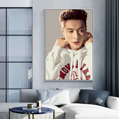 China Pop Singer Diy Oil Painting Popular Idol CLASSIC Home Decoration Pop Singer Posters Print On Canvas Diy Paint By Number for sale