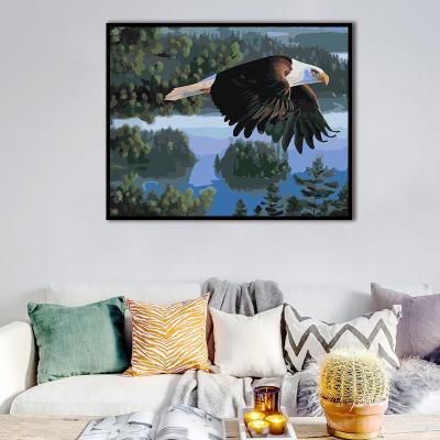 China 2021 CLASSICS hot sale oil painting by number unique hand painted animal oil painting gift for home decor 40*50 for sale