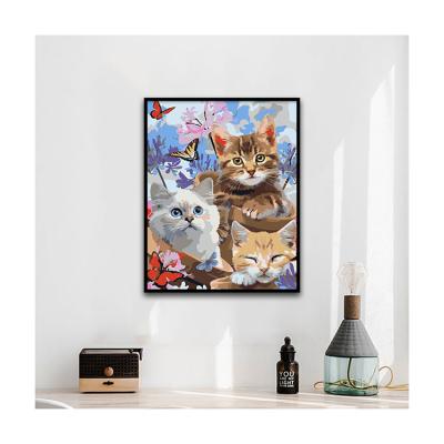 China Factory Direct Supplier CLASSIC Cats Pictures Colorful Animal Painting Oil Painting for sale