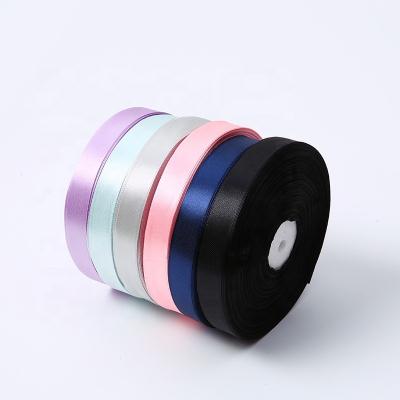 China Viable silk ribbon for flowers logo ribbon silk satin printed custom roll silk ribbon for sale