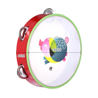 China Custom 12 Zodiac Signs ABS Tambour Basque Skin Tambour Bell Jingles Percussion Musical Toy Educational Instrument For KTV Party for sale