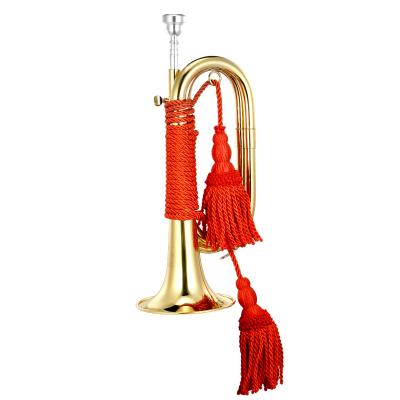 China Gold lacquer newly designed high quality heavy bugle charger is a perfect instrument that inspires people and boosts morale for sale