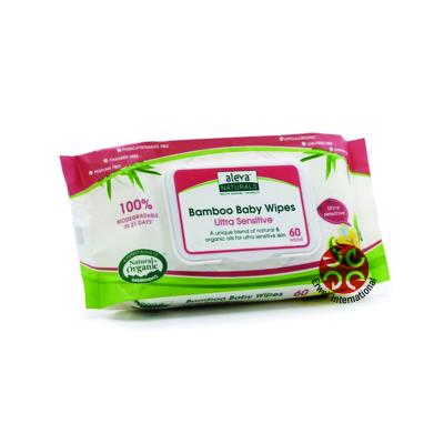 China Eco-friendly 100% natural and organic bamboo baby wipes for sale