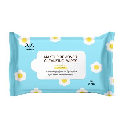 China eco-friendly & Non-Allergy Clean And Exfoliate Organic Facial Wipes Towelettes Makeup Remover Wipes for sale