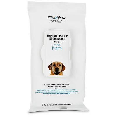 China eco-friendly & Non Allergy Dog Paw Wipes Private Label Wet Pet Cleaning Cloths for sale