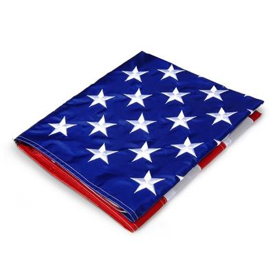 China Good Price Wholesale Oxford Fabric Eco-friendly Waterproof Hign Quality Digital Printing Nation Flag American Flag Embroidery Star for sale