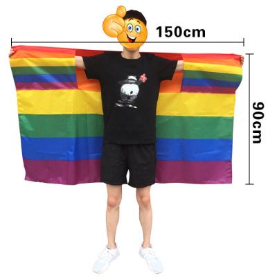 China Waterproof Eco-friendly Chinese Factory Selling Gay Pride LGBT Bodg Flags 3x5ft Rainbow Flag With Sleeves for sale