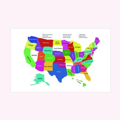 China Manufacturers Direct Selling Wholesale Color Clear Custom American Flag Map Waterproof Eco-friendly for sale