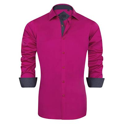 China Anti-pilling Wholesale High Quality Summer Plus Size Casual Formal Simple Custom Made Button Up Long Sleeve T-Shirt For Man for sale