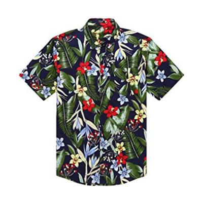 China Wholesale Summer Anti-pilling Sublimation Hawaiian Casual Flower Printing Custom Logo Sleeve T-shirt Shirts Men Vacation Short for sale