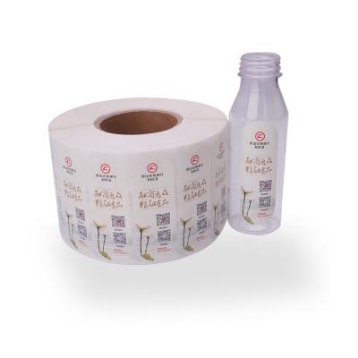 China Waterproof Custom Double Side Printing Adhesive Label Sticker Water Bottle Packaging Label for sale