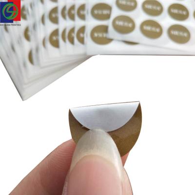 China Waterproof Custom Printing Durable Partial Adhesive Round Label Label Trademark Packaging Sticker for sale