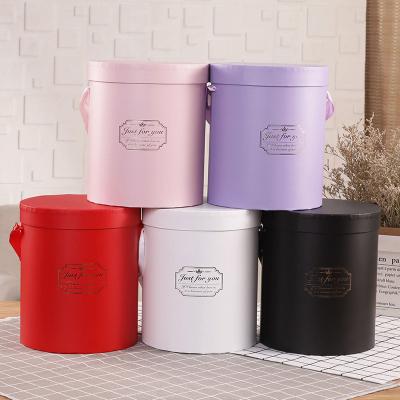 China New Recyclable Portable Decorative Flower Storage Bucket Packaging Recyclable Gift Box for sale