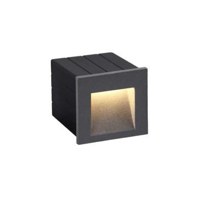 China High Quality Recessed Square Corridor Stair Wall Lamp IP65 3w Waterproof Led Outdoor Step Light for sale