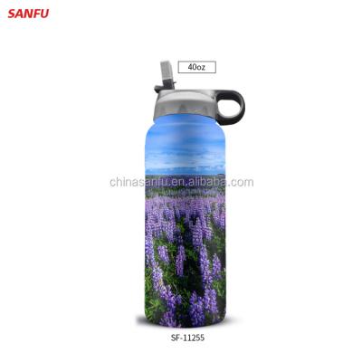 China Good Quality Sustainable Custom Printed Stainless Steel Thermos Vacuum Bottle for sale