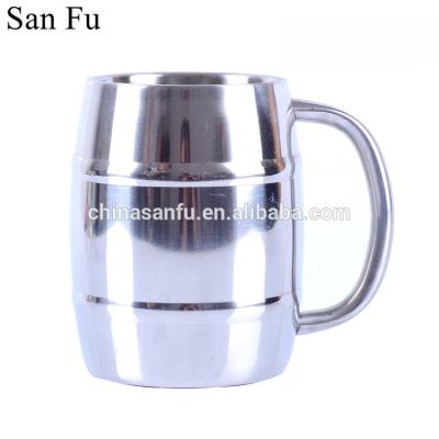 China 34oz/1000ml Sustainable Ibarrel Shaped Stainless Steel Insulated Beer Mug for sale