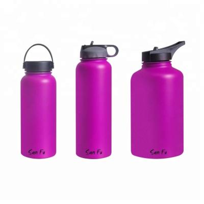 China Viable San Fu 32 40 64 oz Reusable Double Walled Stainless Steel Watersports Bottle Insulated Vacuum Flask With Straw for sale