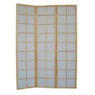 China Folding solid wood and fabric solid wood shoji screen for sale