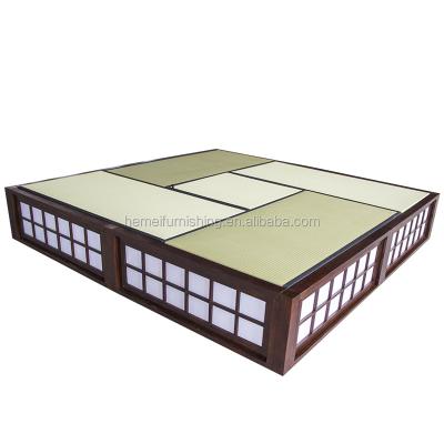 China Eco-friendly health and tatami solid wood bed for sale