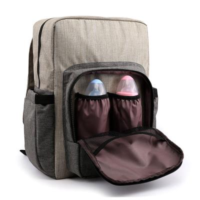 China Waterproof Fashionable Functional Mommy Baby Diaper Bag Backpack Mother Backpack for sale