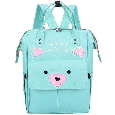 China Food Insulated Polyester Mesh Bottle PocketTravel Backpack Baby Diaper Bag Handle Tote Mum Bags for sale