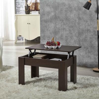 China square Dark Brown 15KG Solid Wood Coffee Tables zu verkaufen