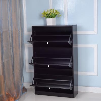 China Living Room Black 105cm Solid Wood Shoe Rack for sale