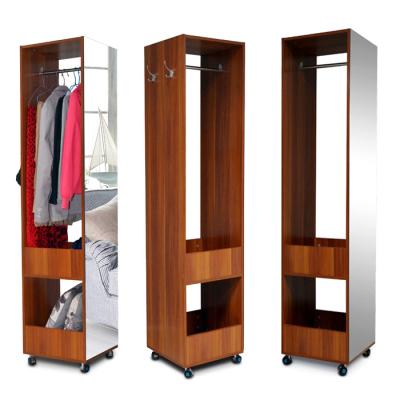 China Multifunktions-180cm Bewegliches widergespiegelte hölzerne Kleidungs-Garderobe zu verkaufen