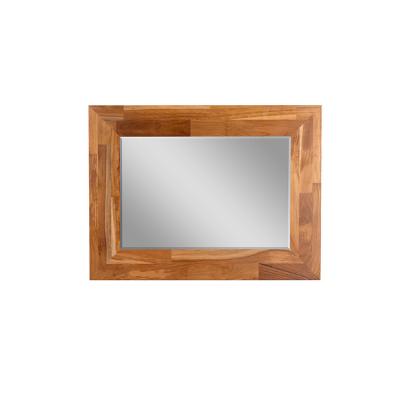 Китай Finger Joint Teak Wood Wall-Mounted Bevel Smart Design Glass Fancy Mirror продается