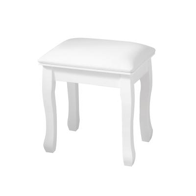 Chine Tabouret capitonné en cuir en bois solide d'unité centrale peignant le tabouret blanc de vanité de forces de défense principale à vendre