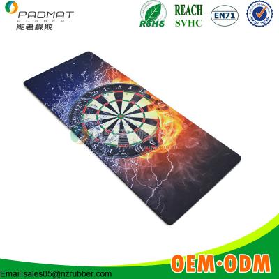 China Custom Digital Print Felt Fabric Cover Rubber Dart Mat Customized for sale