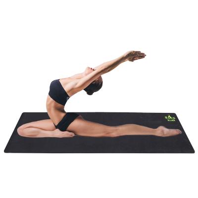 China Yoga Accessories Anti-Slip Black 6mm Eco All Natural Rubber Anti-Slip Yoga Mat--Custom Label Yoga Mat for sale